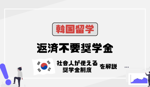 韓国留学するなら奨学金！返済不要で社会人におすすめの制度を解説